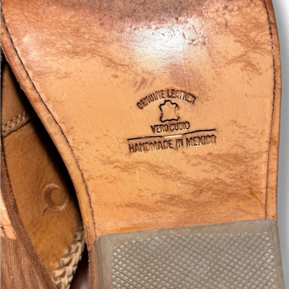 LIBERTY Black Brown Embroidered Leather Mules Size 9.5 - Picture 10 of 11